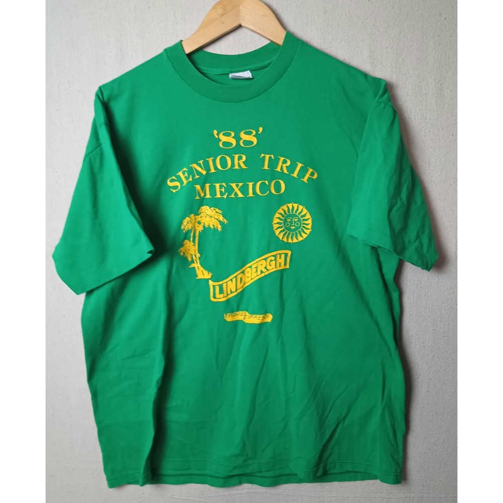 Stedman Vintage 80's Graphic T-Shirt Senior Trip Mexico‎ XL Single Stitch I